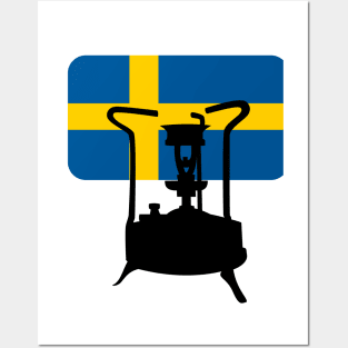 Sweden flag  Pressure stove Posters and Art